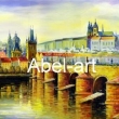 Karl�v most olej pl�tno