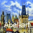 Karl�v most olej pl�tno